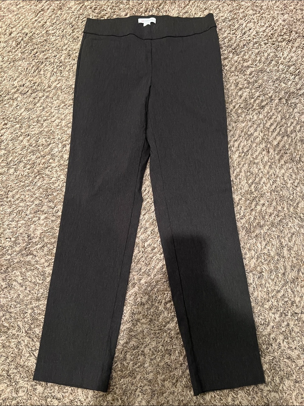 Liz Claiborne Black Straight-Leg Pull-On Dress Pants